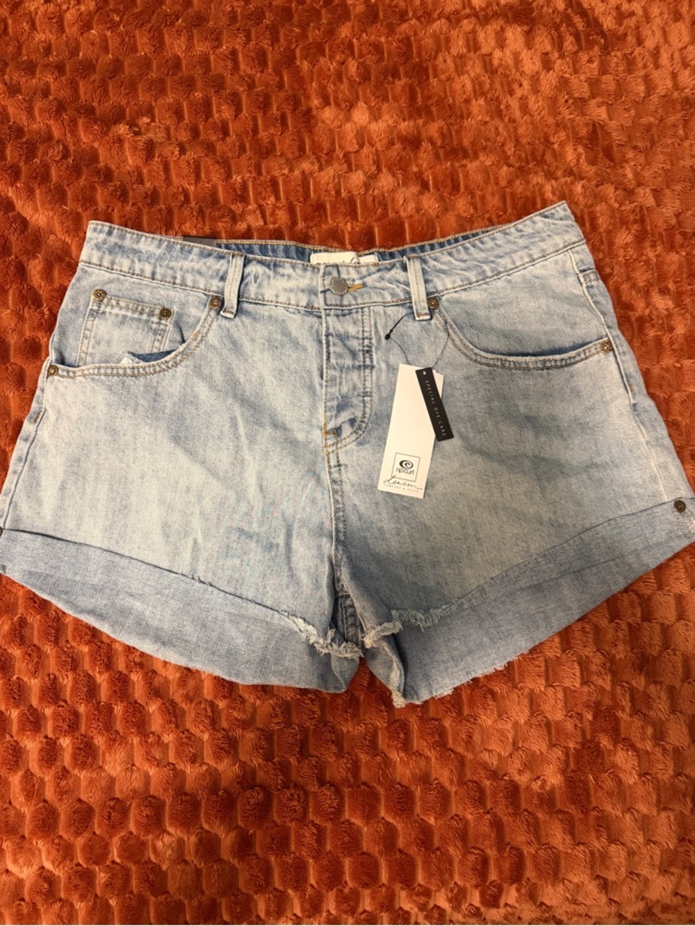 Rip Curl Light Blue Denim Cuffed Women’s Shorts